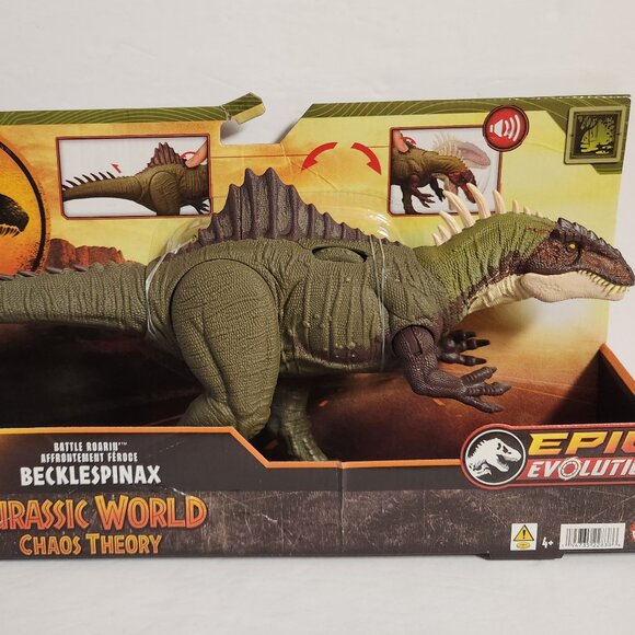 Jurassic World Chaos Theory Becklespinax Battle Roarin Action Figure HXF52 2023 - Picture 1 of 8